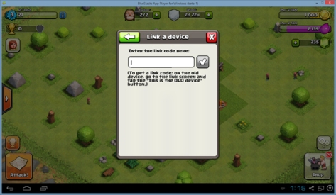 Link Devices in Clash of Clans on PC